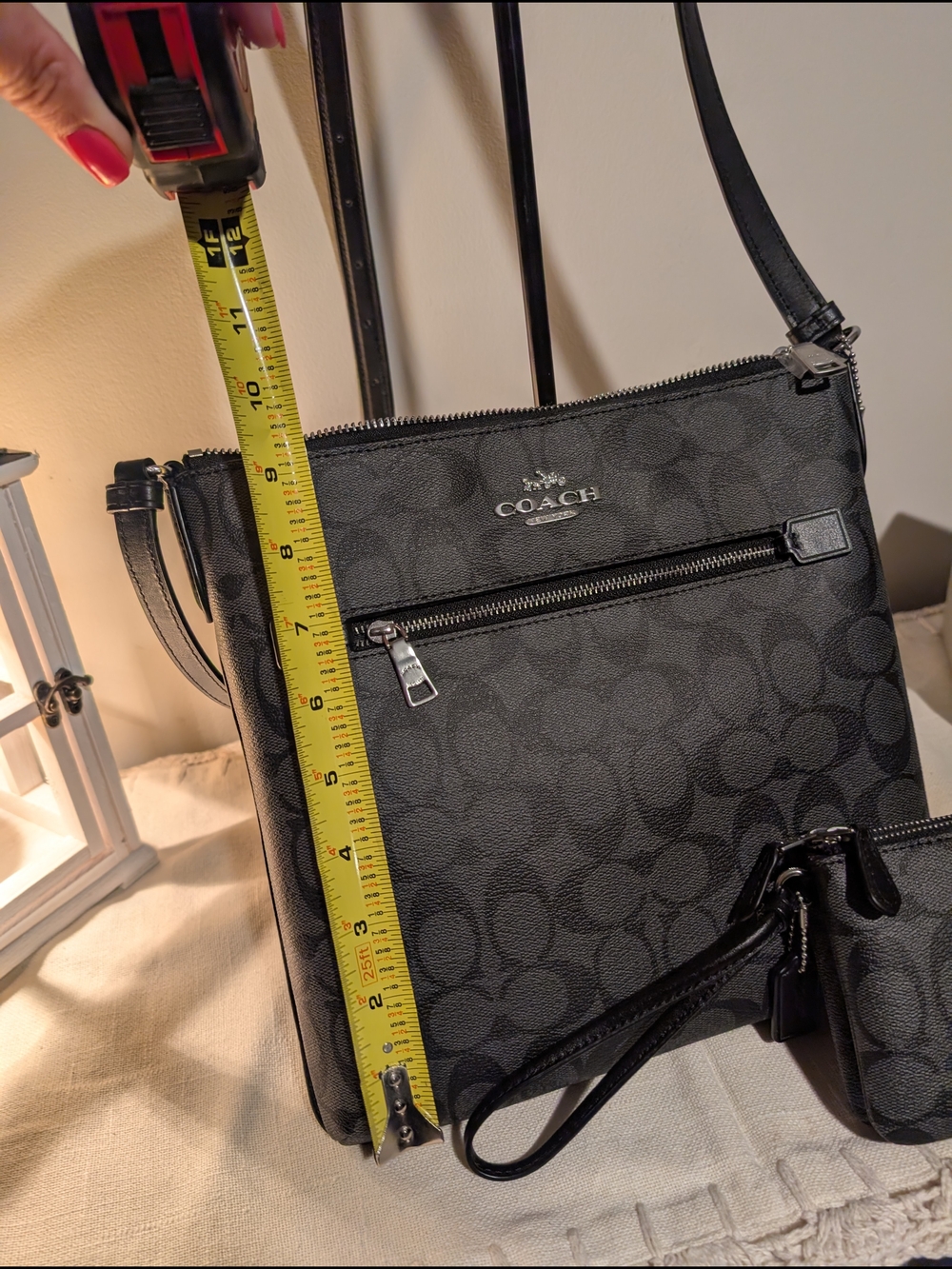 Coach Rowan Black Crossbody File Bag With Matching Wallet NWOT - Picture 4 of 11